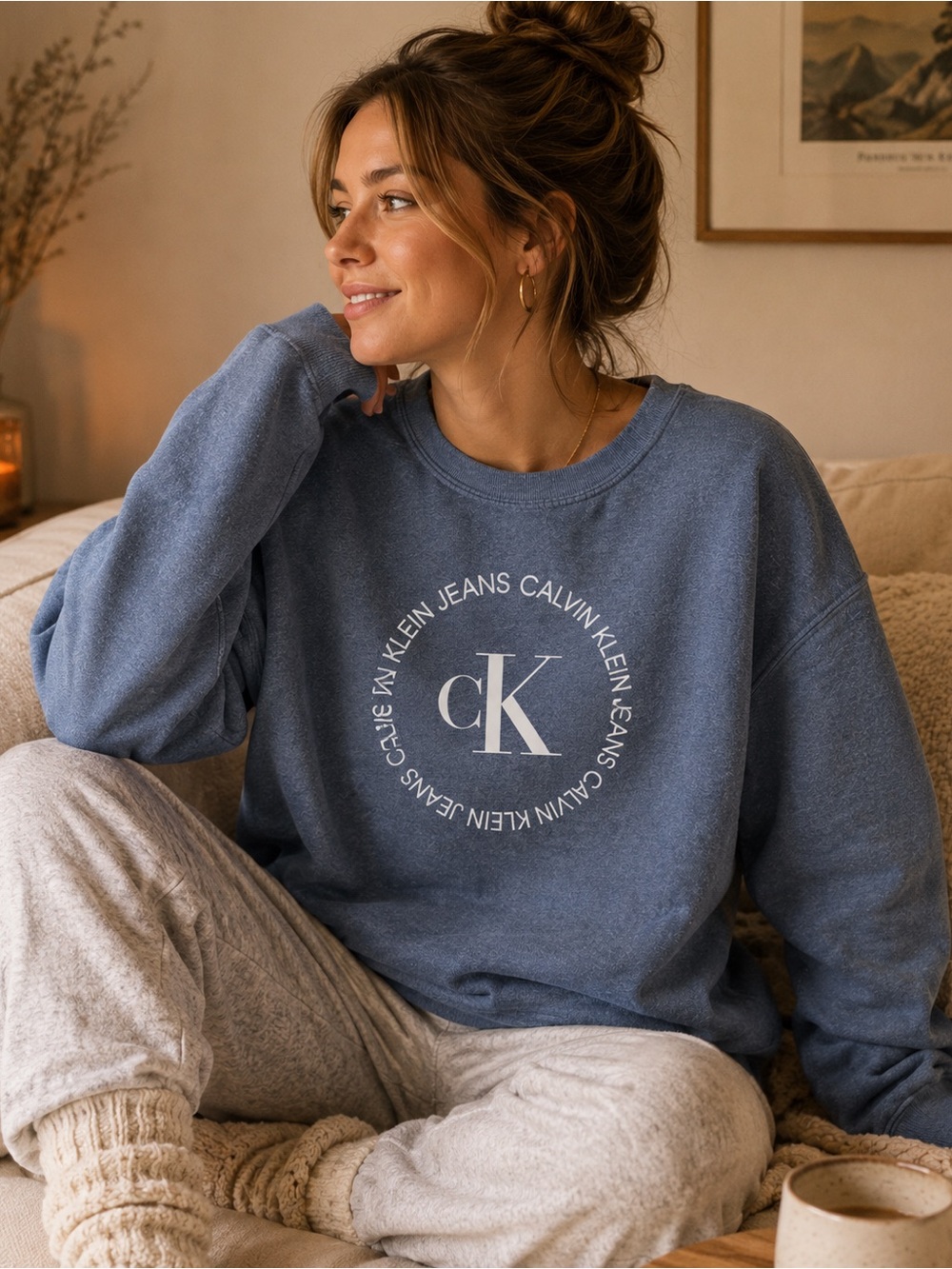 Calvin Klein Oversized Women's Crew Neck Sweater - XXL